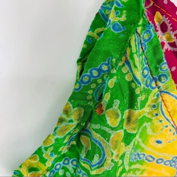 Upcycled boho sari silk tank top - Picture 6 of 7